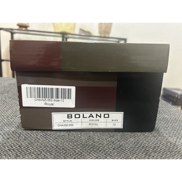 Bolano Chainz Men’s Oxford Style Dress Shoes Royal Blue Lace Up Size 12 - Picture 10 of 13